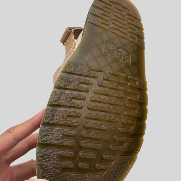 Dr. Martens Unisex Size 11/12 Leather Jorge II Beige Suede Open Back Sandals - Picture 13 of 15